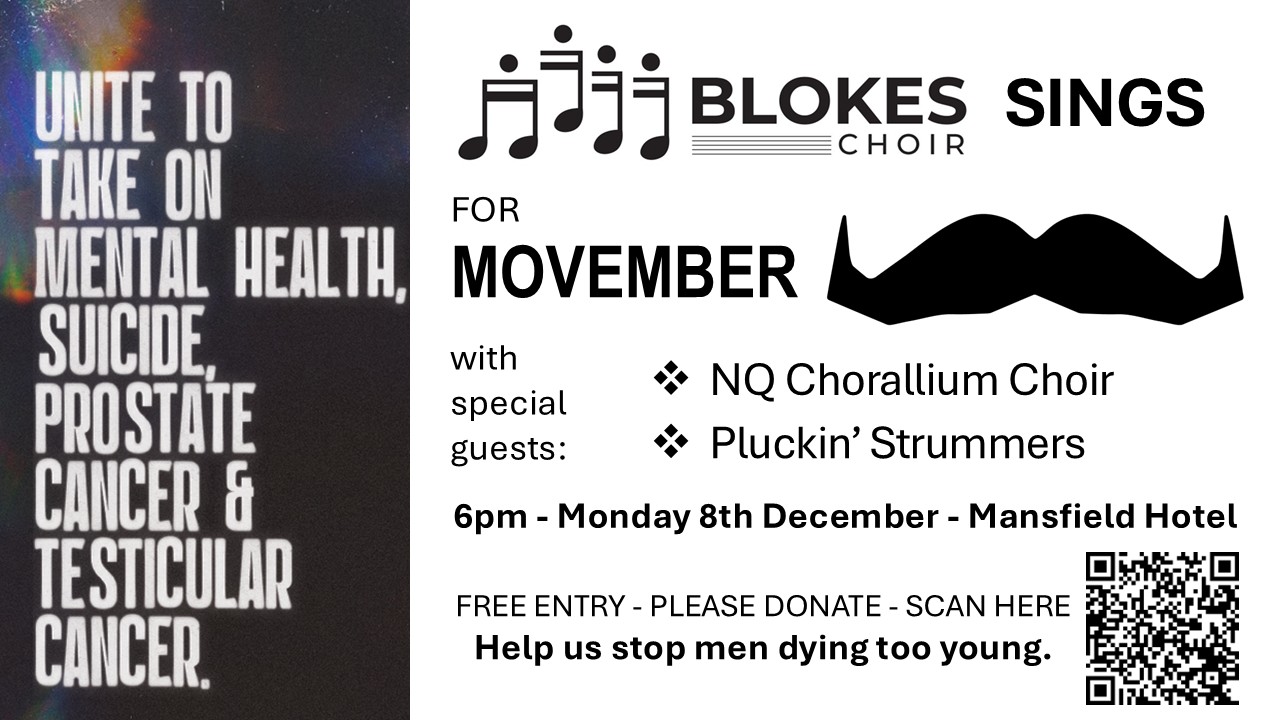 Blokes Choir Sings for the Movember Foundation